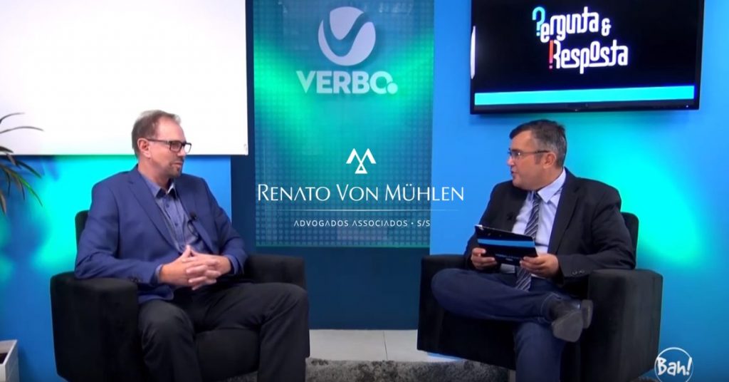 AMANHÃ (10/09/2019) ÀS 00H30MIN DR. RENATO VON MÜHLEN PARTICIPARÁ DO PROGRAMA “PERGUNTA & RESPOSTA”, DA EMISSORA BAH TV!